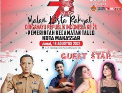Perayaan Malam Pesta Rakyat Hut Kemerdekaan ke -78, Camat Tallo Hadirkan Dua Artis D’Academy