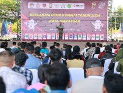 Wali Kota Danny, Kapolrestabes dan Forkopimda Deklarasi Pemilu Damai dan Aman di Makassar