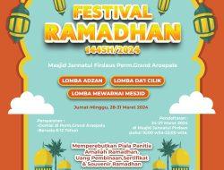 MASJID JANNATUL FIRDAUS PERM.GRAND AROEPALA GELAR FESTIVAL RAMADHAN 1445 H.
