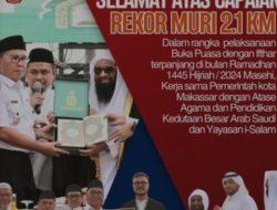 Sekretariat DPRD Makassar Ucapkan Selamat atas Rekor MURI Buka Puasa dengan Ifthar Terpanjang Sejauh 2,1 Kilometer