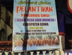 Baliho Ucapan Selamat Pelantikan Pengurus SMSI Gowa Raib Misterius, Ketua SMSI Sulsel Kecam Tindakan Sepihak