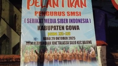 Baliho Ucapan Selamat Pelantikan Pengurus SMSI Gowa Raib Misterius, Ketua SMSI Sulsel Kecam Tindakan Sepihak
